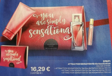 AVON Attraction SENSATION für Sie 3-teiliges Geschenkset + Katalog GRATIS